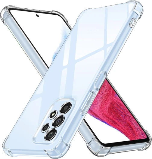 Coque pour Samsung Galaxy A53 5G, Ultra Transparent Étui de Protection en Silicone Antichoc avec Coins Renforcés, Clair Mince Souple TPU Bumper Housse Samsung Galaxy A53 5G transparent