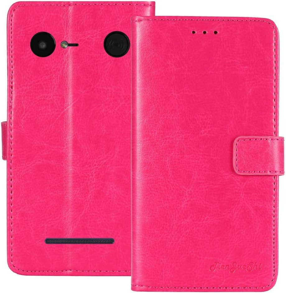 TienJueShi Rose Flip Book-Stand Cuir Housse Coque Étui TPU Silicone Cas Couverture Protecteur TPU Silicone Case Cover Skin pour Doro 8035 5 inch