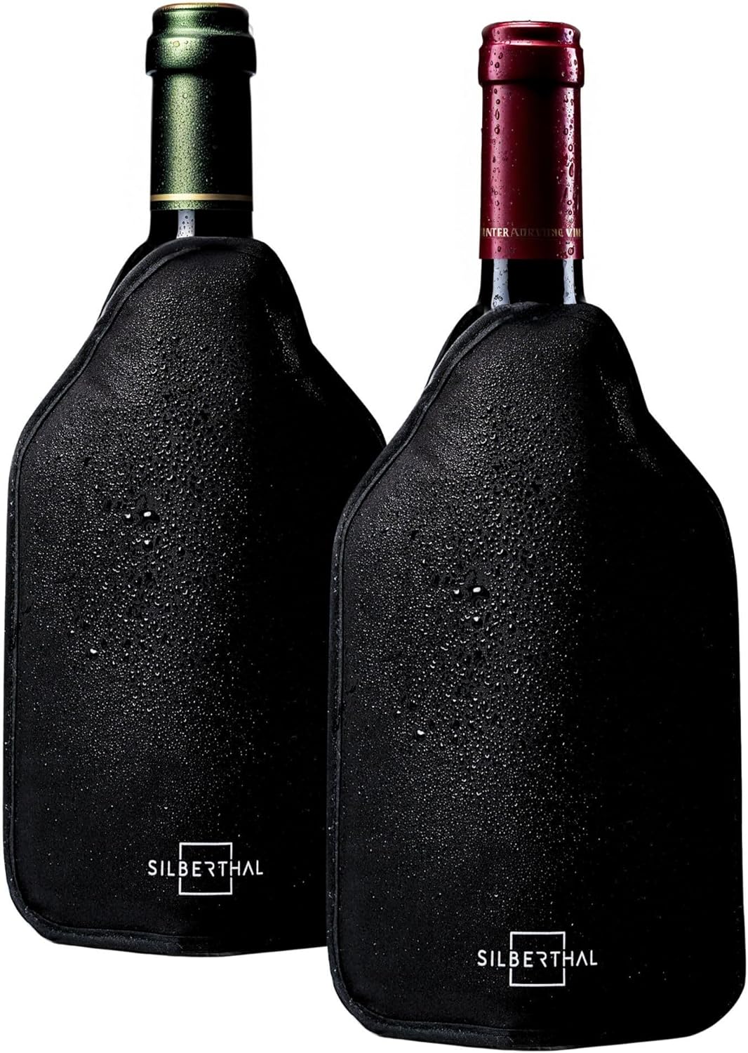 Manchons Refroidisseurs De Bouteille Set de 2-2X Rafraîchisseurs De Bouteille Vin/Eau/Champagne adjustable 2 piéce