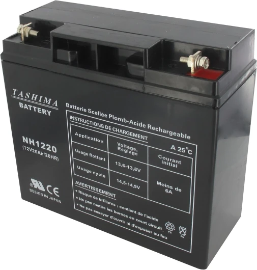 TASHIMA - Batterie 12V 20AH NH1220 Motoculture - Technologie Plomb Étanche Gel Sans Acide - Borne + À Droite - Pour Moteurs Thermiques Type Tracteur, Tondeuse À Gazon Autoportée & Motoculteur 12V - 20AH