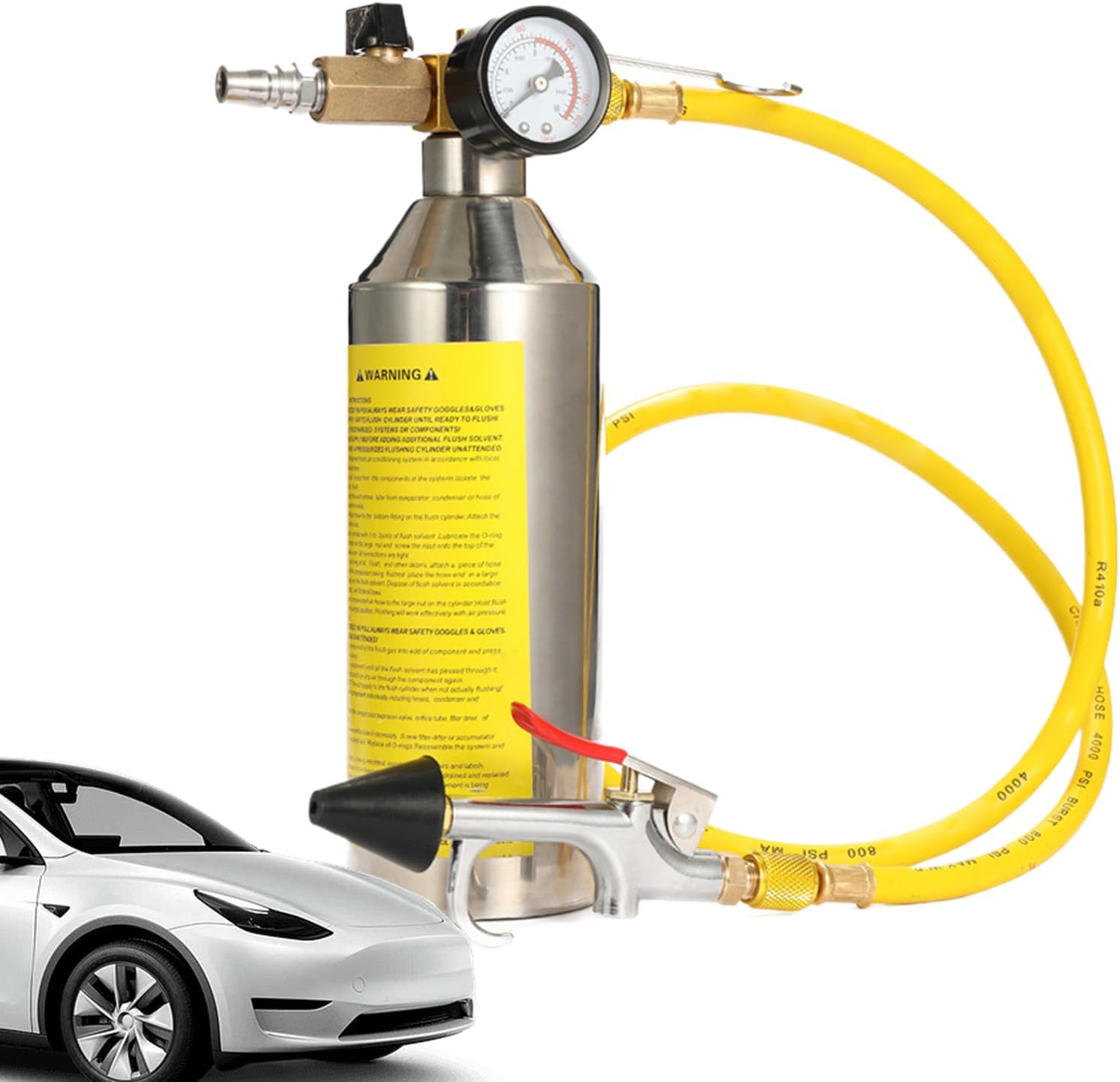 Kit De Purge pour Climatisation, Outil de Nettoyage pour Système de Climatisation, Déboucheur Tuyauterie CVC avec Spray Réparation et Bouteille Nettoyante pour Voitures, Camions & Véhicules