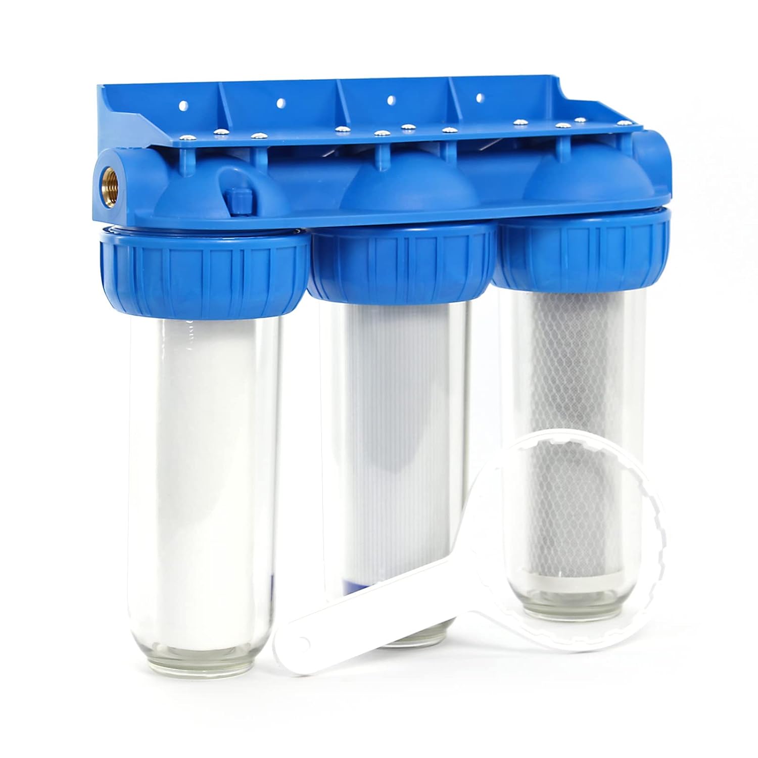 NW-BR10B4 – Système de filtration 3 Étapes – 20,67 mm 1/2" – avec Filtre à sédiments Charbon actif Bioc et Granulés – Eau potable