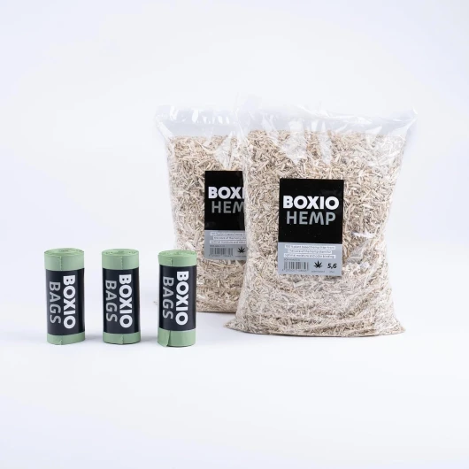 Refill Pack : 2X litière Chanvre, 3X Sacs Bio 10L – Accessoires pour Toilettes sèches, Compost ou séparation, sciure, Sacs Bio - Idéal pour Le Camping, Jardin ou en Voyage.