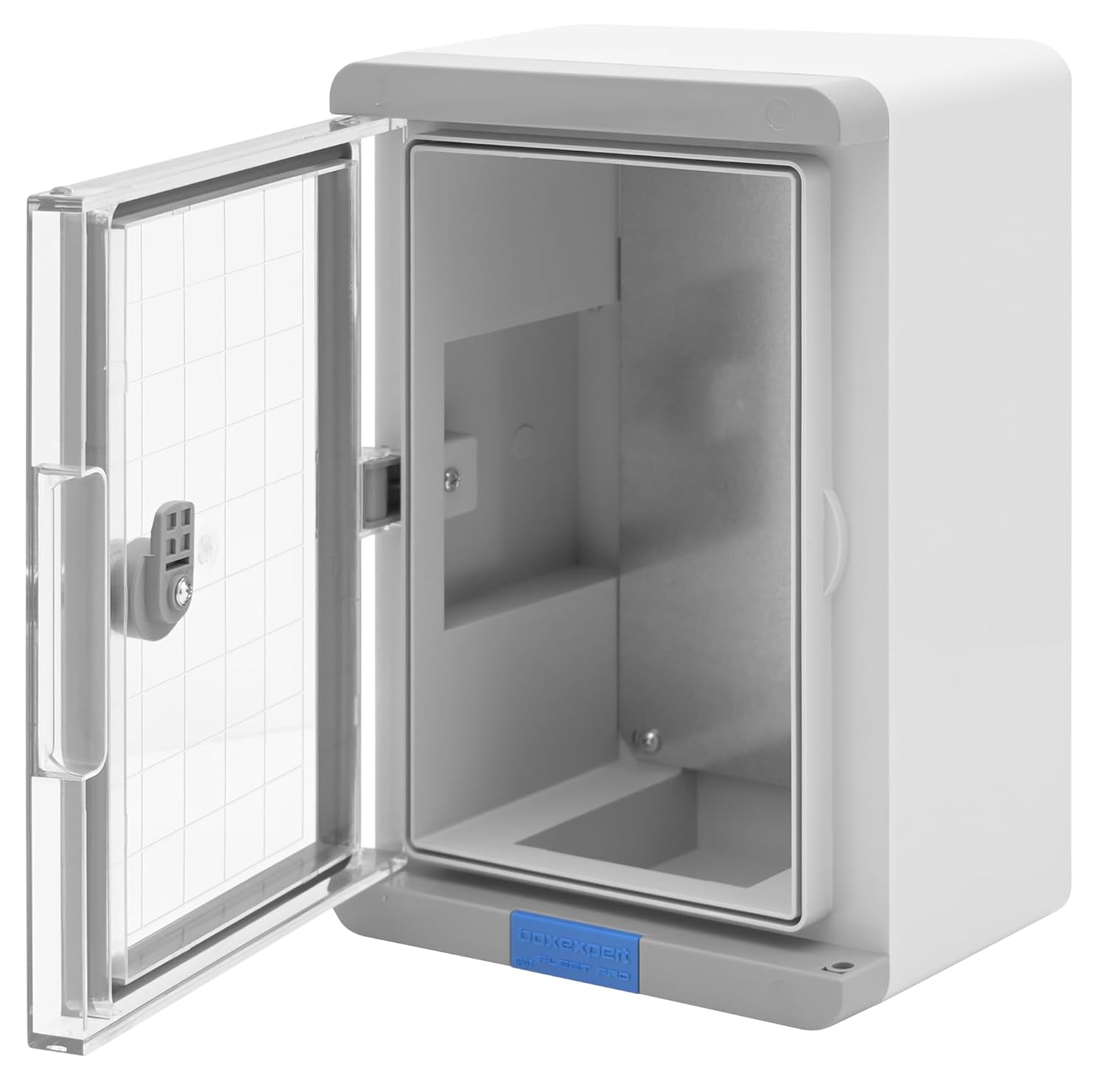 ® Coffret étanche IP67 avec porte transparente, ABS gris 300x200x130 mm - Extérieur - Série Fleet Pro - Coffret vide Transparente 300x200x130mm