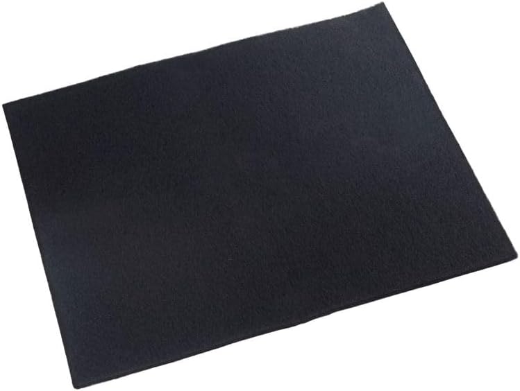 08024 Filtre hotte, Filtre charbon hotte, Charbon actif, Polyester, Noir, 47 cm x 57 cm Noir Filtre hotte universel type 2