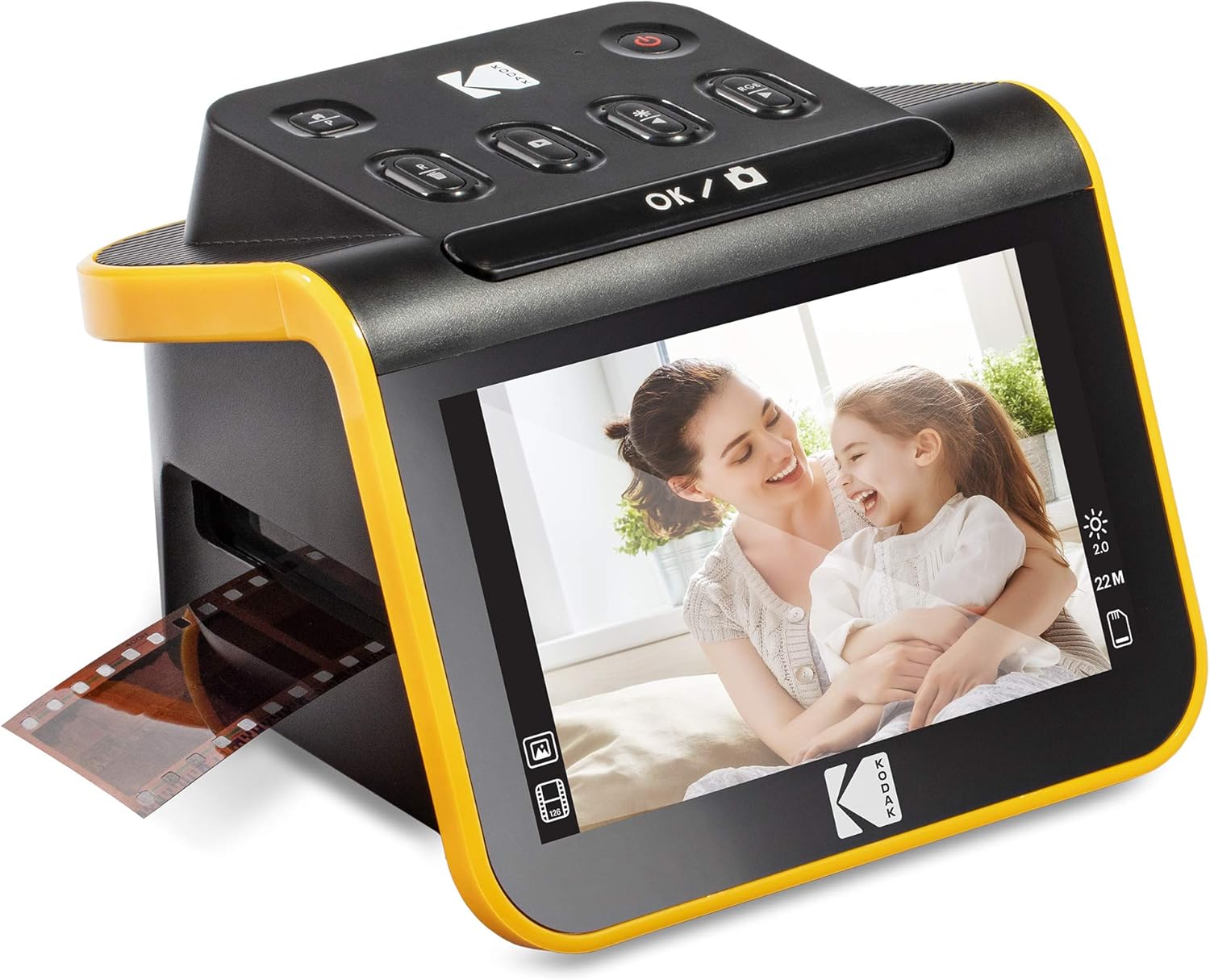 Slide N Scan avec Grand écran LCD 5 Pouces, convertit Les négatifs et Diapositives Couleur et Noir et Blanc 35 mm, 126, 110 en Haute résolution JPEG 22 MP Unique