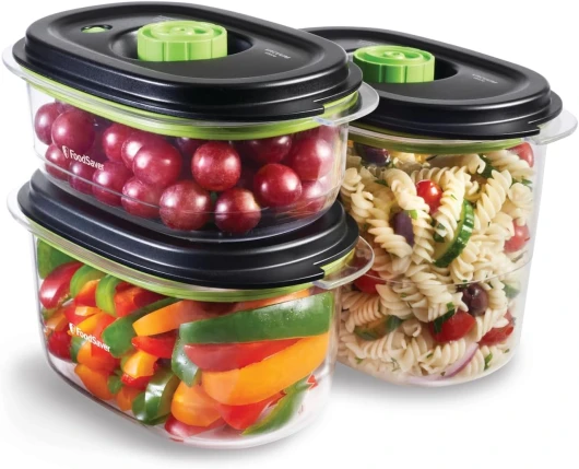 Boîtes alimentaires de conservation et marinade - 700 ml + 1,2 L + 1,8 L - Transparent / Noir - Boîtes alimentaires hermétiques sans BPA - Anti-fuite - Vont au lave-vaisselle - 3 unités