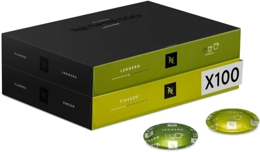 Professionnel - Assortiment Leggero - 100 Capsules de Café (2 boîtes de 50) - Adapté aux Professionnels 1 unité (Lot de 100)