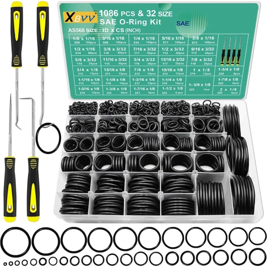Assortiment de 32 types de joints toriques SAE 1086 pièce SAE O-Ring 1086 PC