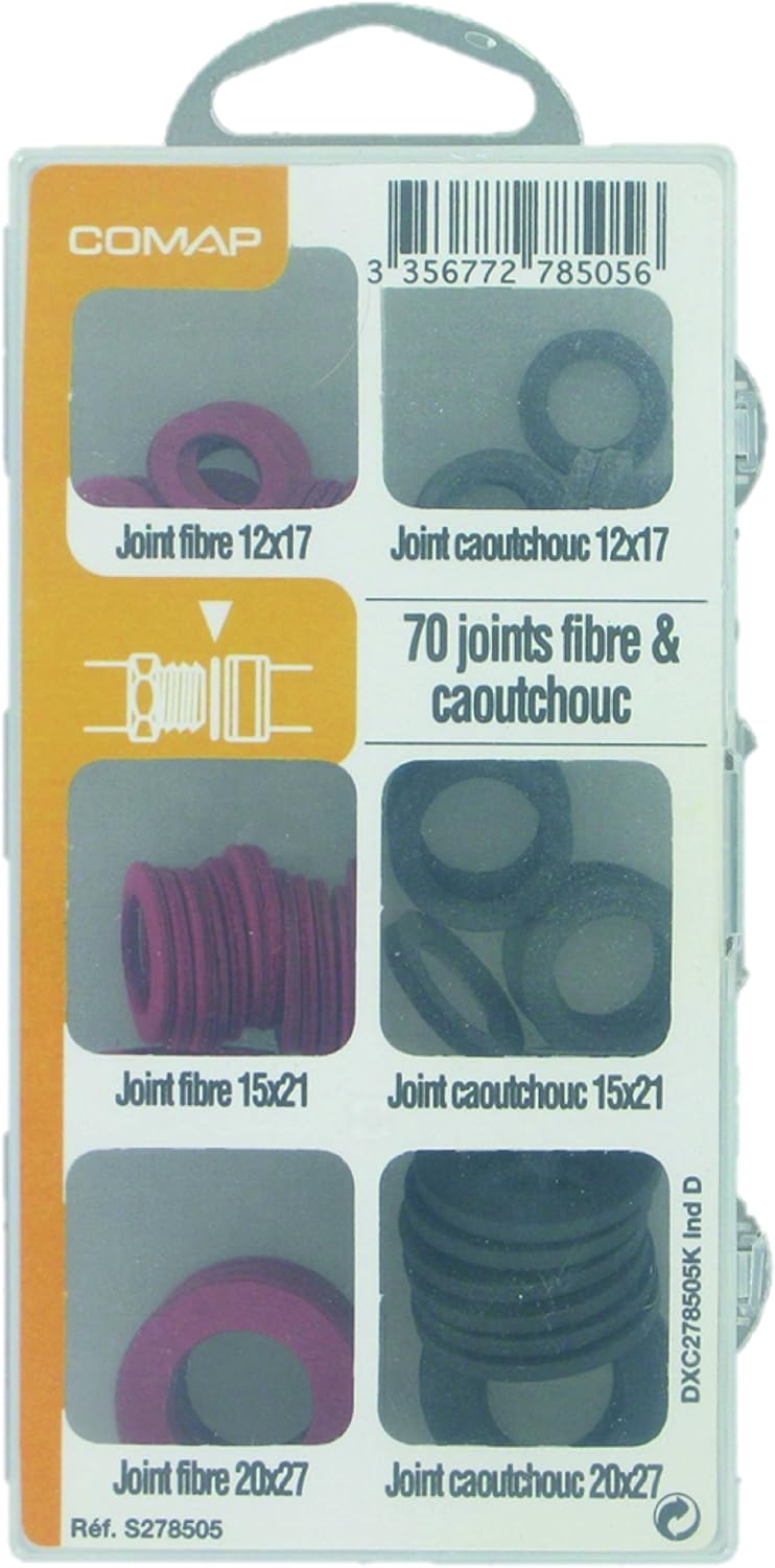 Comap Coffret de 70 Joints fibre/caoutchouc