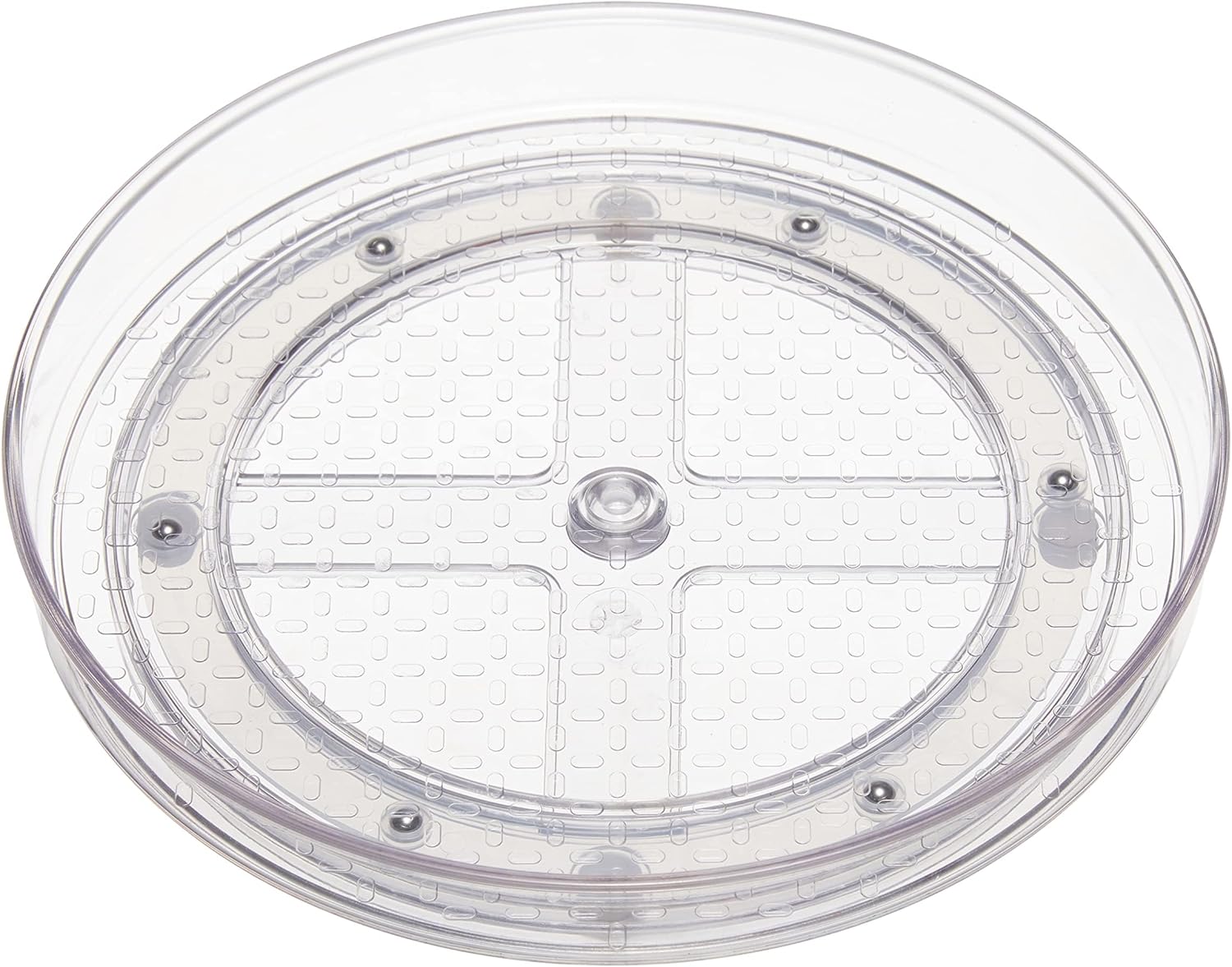Lot de 2 plateaux de rangement tournants, transparent, 22,9 cm Diamètre de 22,9 cm