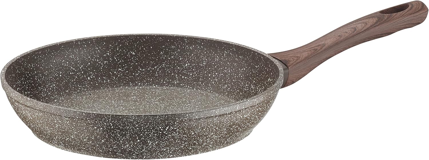 Poêle à frire en aluminium série Natura, revêtement antiadhésif aspect pierre, adaptée à l'induction (22)