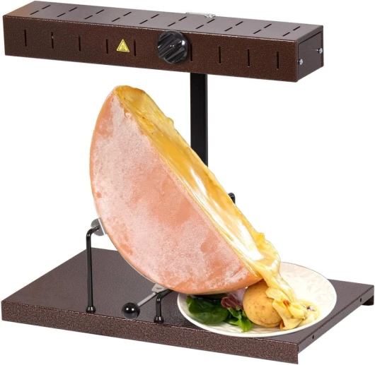LOUIS TELLIER - Appareil à Raclette Alpage® Signature Original - Taille Adaptée pour toute Portion de Meule - 6 à 8 Personnes - Fabriqué en France - Rampe Chauffante Réglable en Hauteur - 230V Jaune