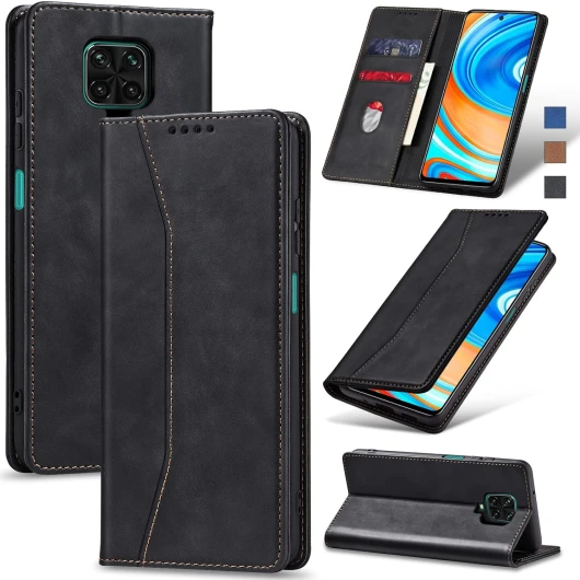 Coque pour Xiaomi Redmi Note 9S/9 Pro, Housse Etui en Cuir PU Portefeuille [Antichoc] [Magnétique] [Porte Cartes] [Stand Fonction] Flip Coque (Noir) Xiaomi Redmi Note 9S/9 Pro Noir