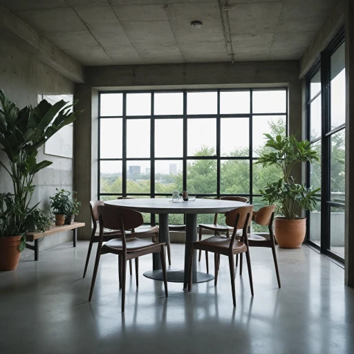 L'élégance et la robustesse d'une table en béton ciré