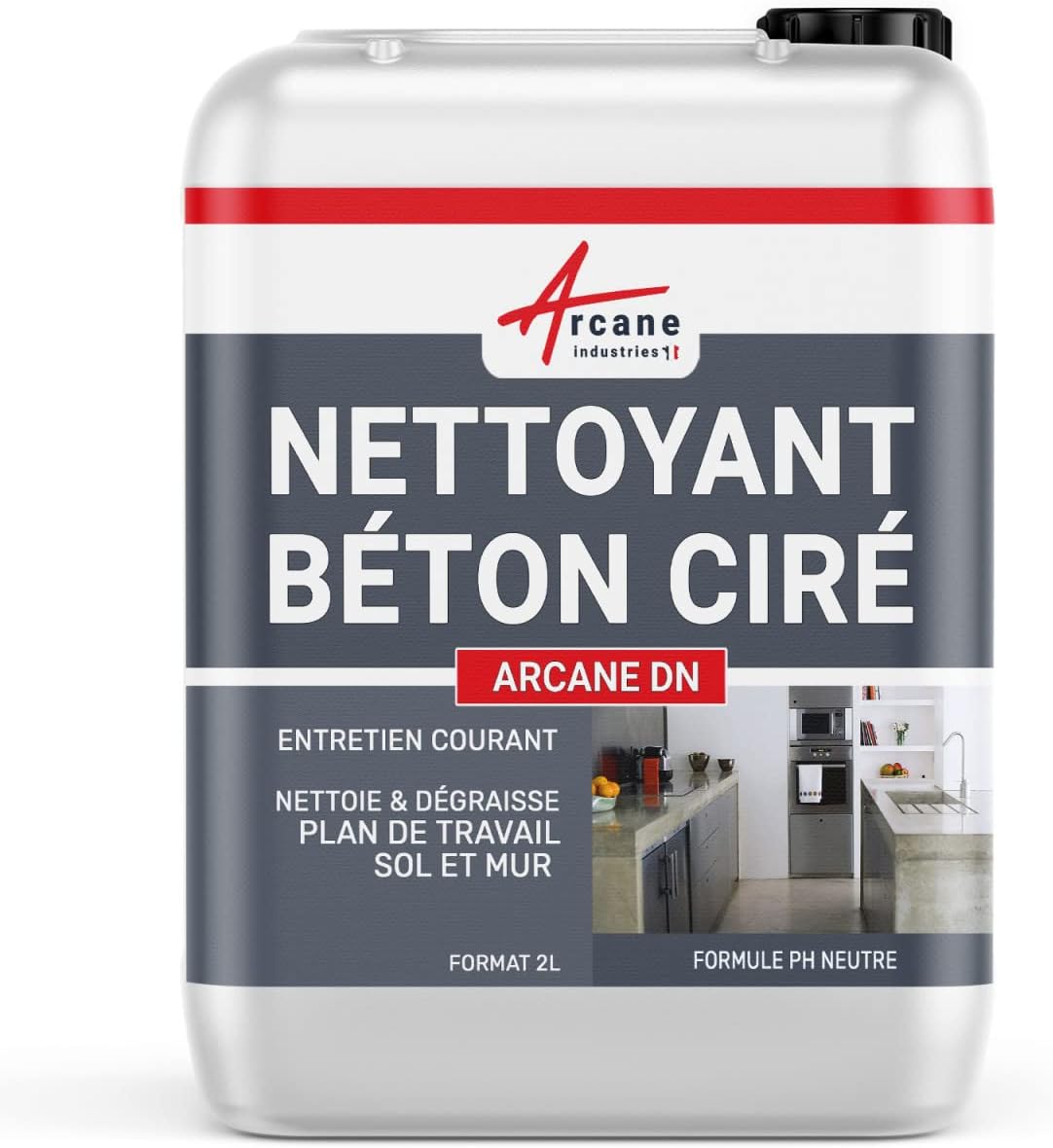 Nettoyant spécial béton ciré - 2 L - ARCANE INDUSTRIES