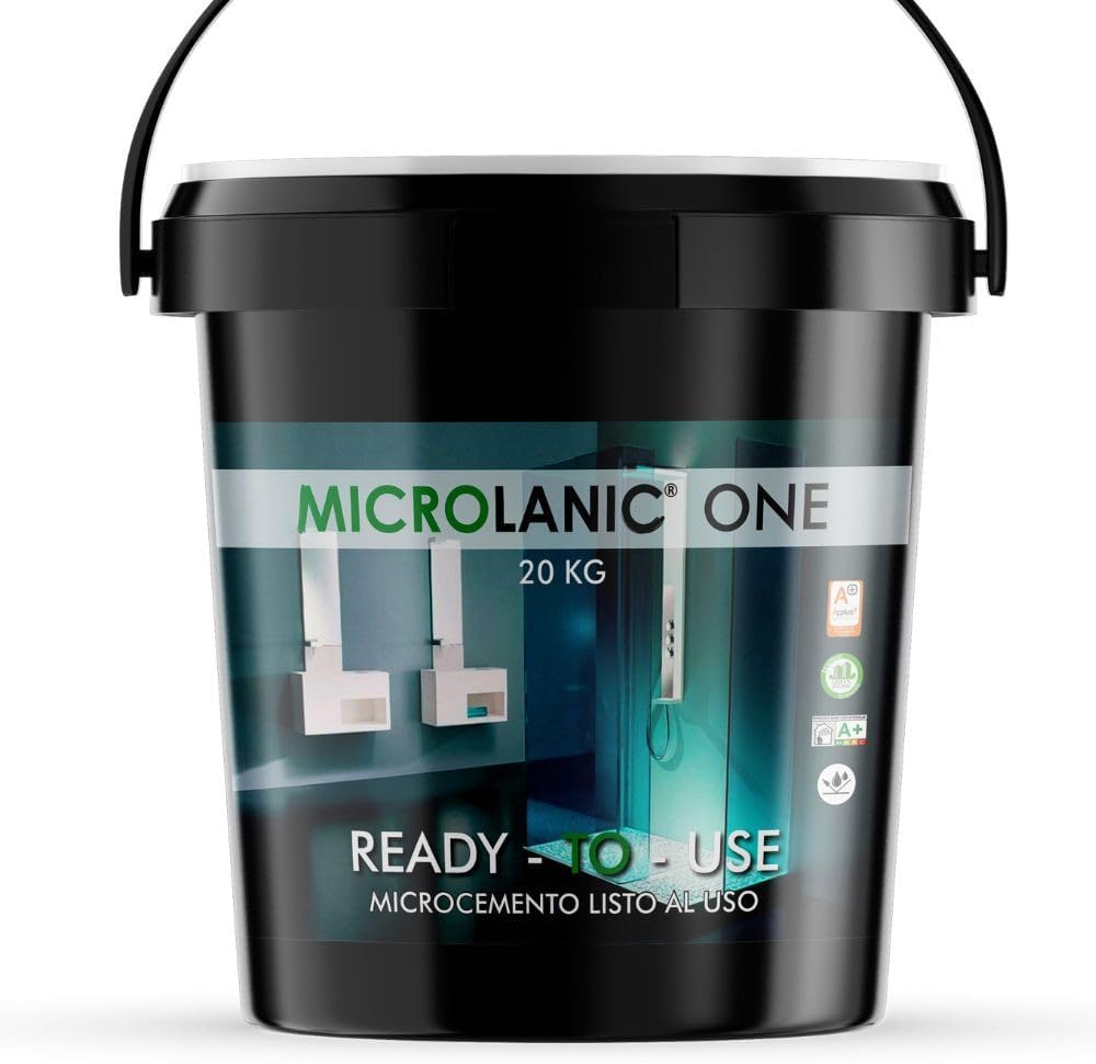 ONE FIN (20KG) - Pour 40m2 - Beton Ciré prêt à l'emploi à grains fins pour la décoration des sols et des murs - Ce produit fait partie d'un système - COULEUR 30 BRUN FONCÉ