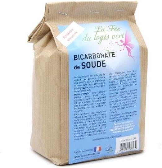 Eco Conseils Bicarbonate de Soude Alimentaire, 1 kg, Poudre Chimique 1 kg (Lot de 1)