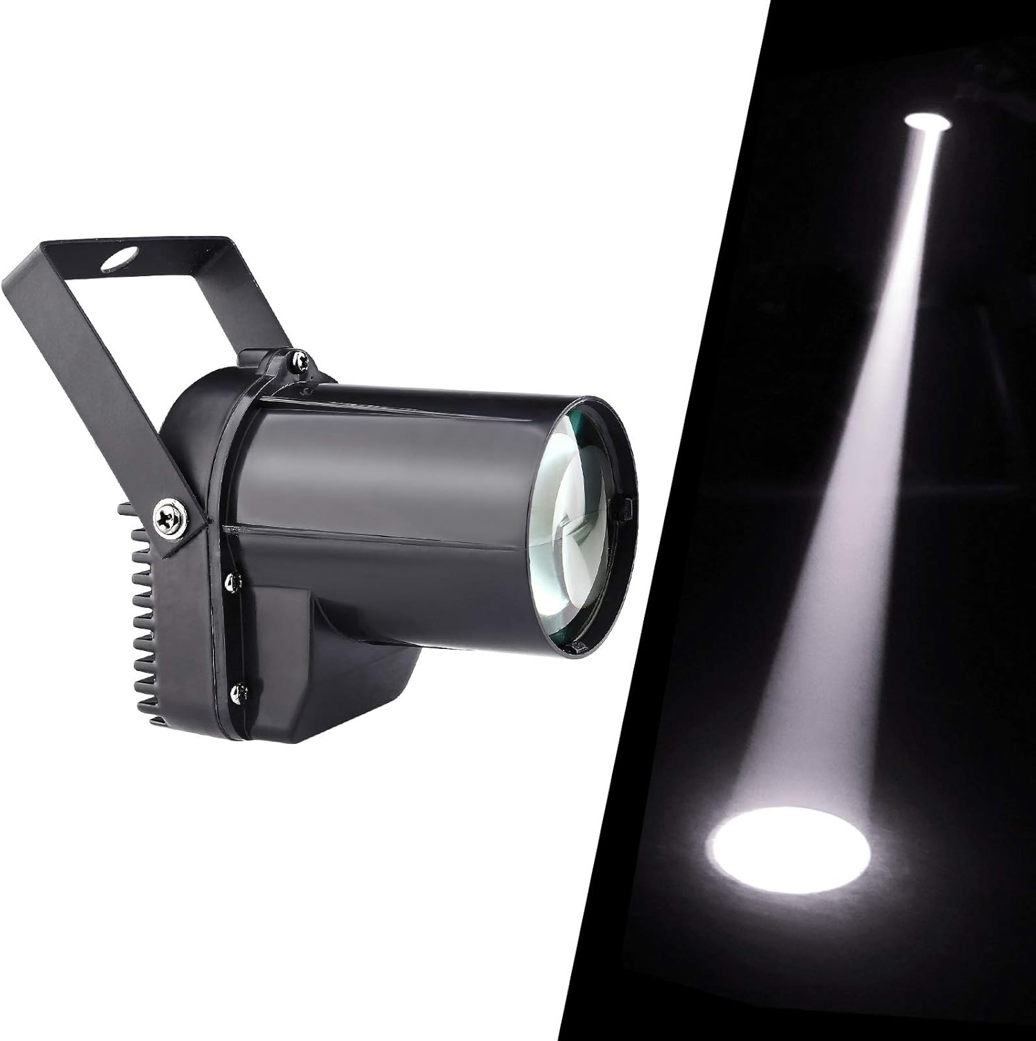 3w Blanc Projecteur pour Boule à Facettes Lumiere pour Boule a Facette avec Moteur, Boule à Facette Scene de Spectacle Lumiere Disco, Spot Led Directionnel Faisceau Pinspot Lumiere de Poursuite