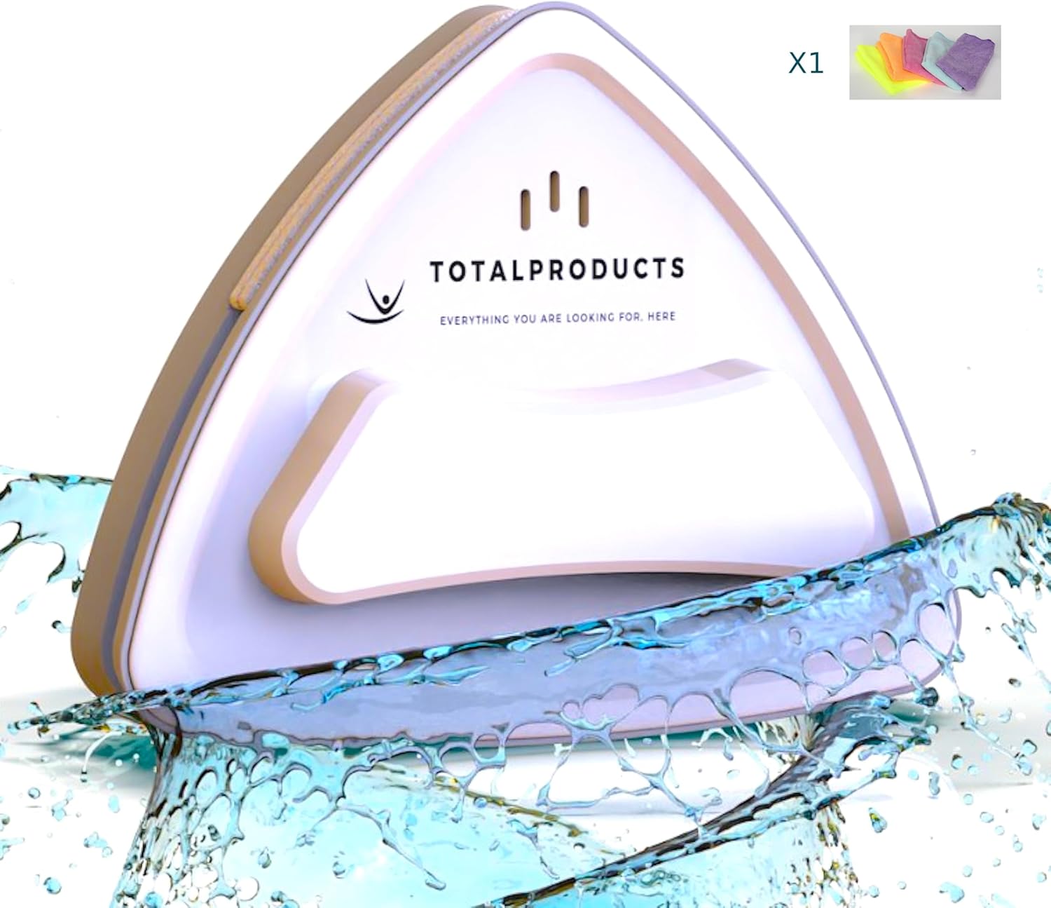 Nettoyeur de vitres magnétique, nettoyant pour vitres simples, nettoyant magnétique pour vitres + chiffon en microfibre, nettoyant durable et efficace pour vitres simples, PAS pour vitres doubles.