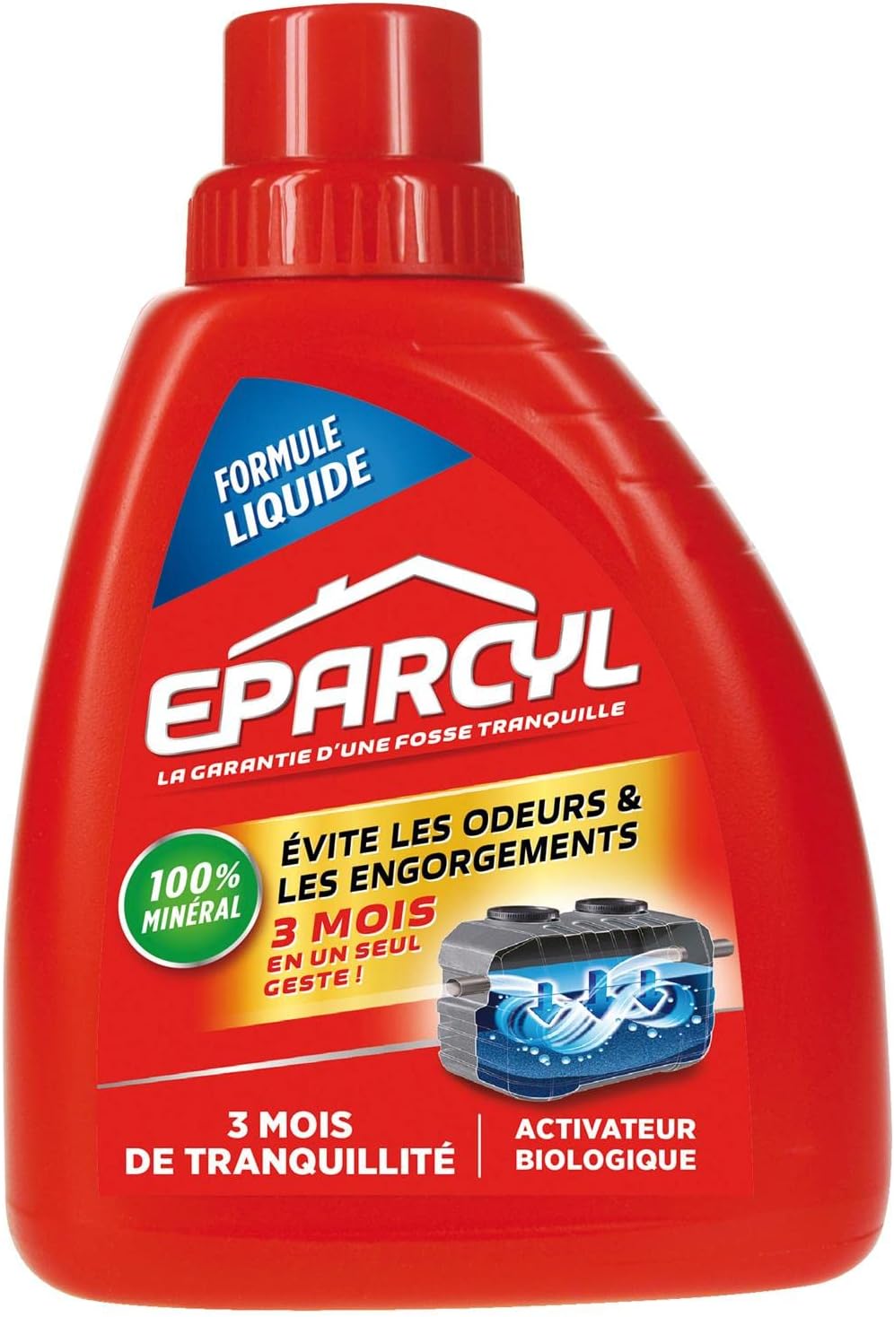 Liquide – Flacon (500mL) – Activateur Biologique Fosse Septique – Entretien Fosses Septiques (L'emballage peut varier) 500 ml (Lot de 1)