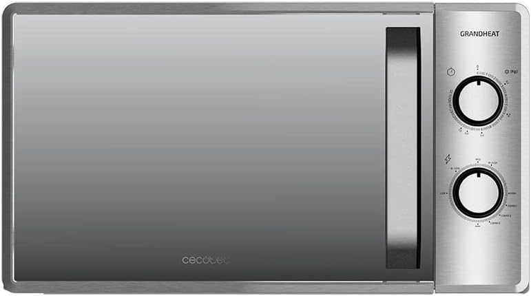 Four à micro-ondes avec grill Grandheat 3160 miroir de 20 litres, 700 W, 6 niveaux de puissance, revêtement iTech Anti-Dirt et technologie 3DWave, mode décongélation, minuterie, porte miroir 20L Grill GrandHeat