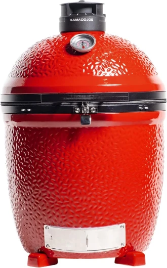 Kamado Joe® Classic Joe™ III Barbecue à charbon autonome de 45,7 cm en rouge, pince de barbecue et outil pour cendres