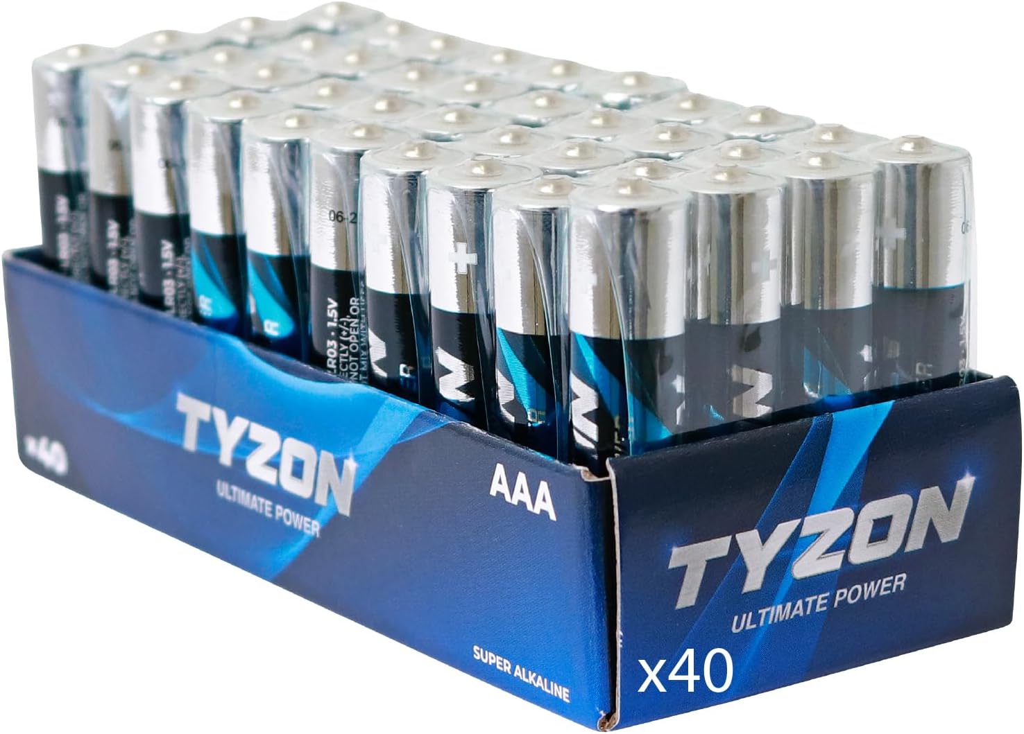 ® Piles AAA Alcalines 1,5 V, Pack de 40 – Durables & Haute Performance Pile AAA, Idéales pour Appareils Ménagers et Électroniques