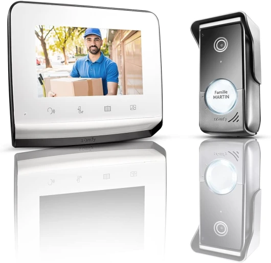 1870996 - Visiophone V350, Interphone vidéo avec Vision Nocturne, Design épuré, Mémoires d'images, Caméra Grand Angle, Contrôle jusqu'à 5 équipements RTS, Écran 7 Pouces