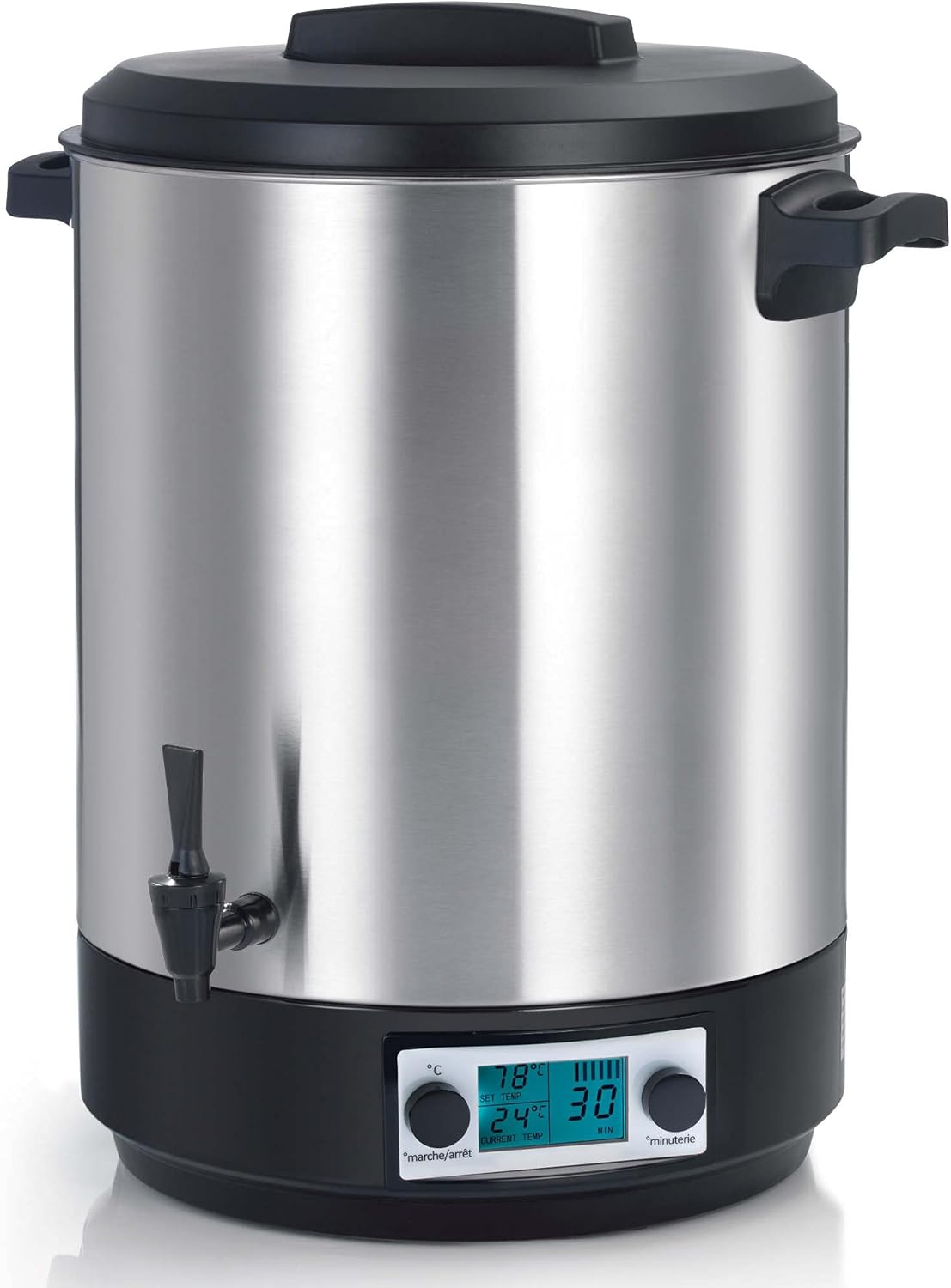 Stérilisateur De Bocaux Électrique Cuve Inox Avec Écran Lcd Robinet Et Minuteur 45l 2500w - KCPST45XXL.LCD