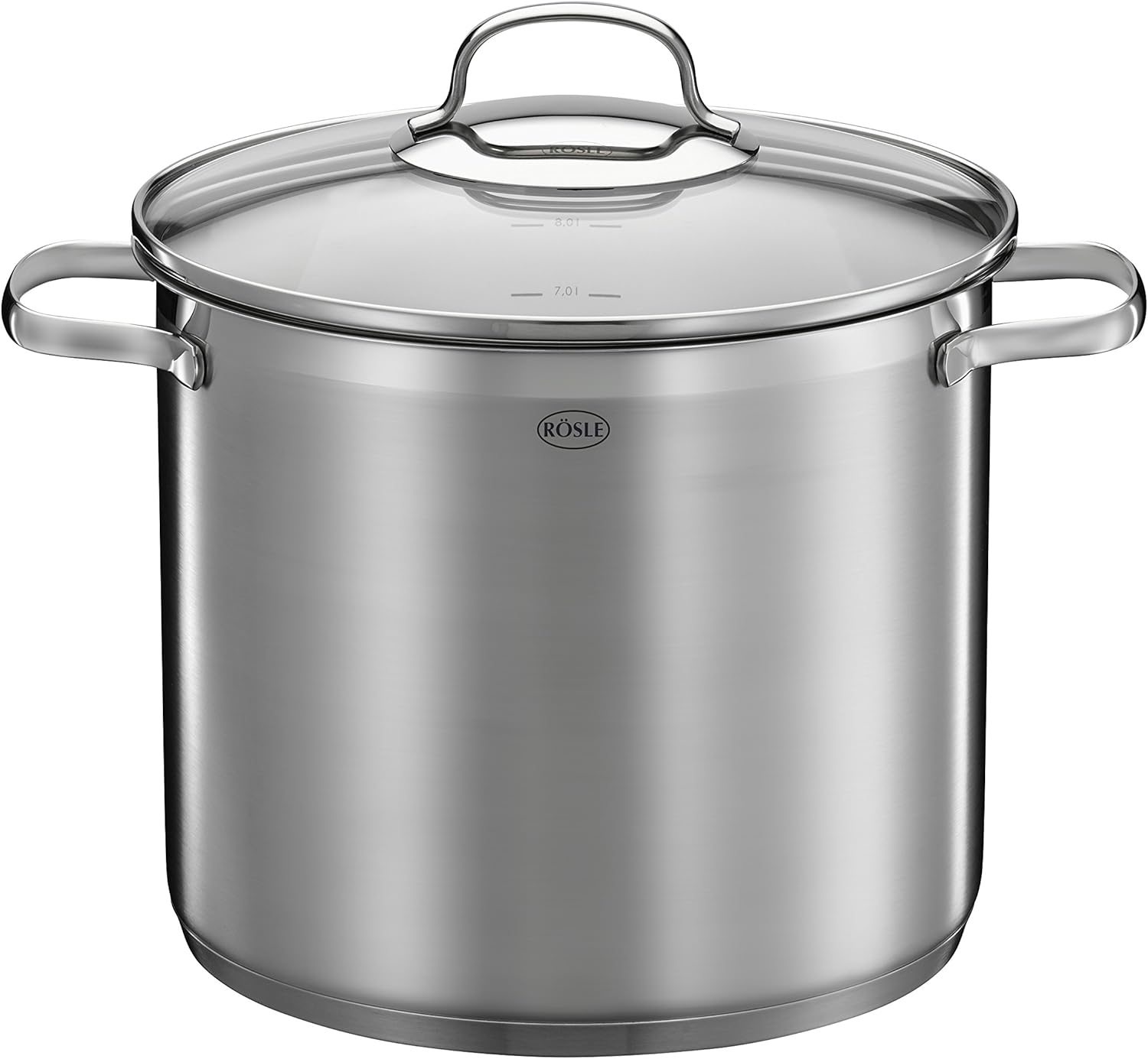 ELEGANCE - Faitout en Acier Inoxydable 18/10 - Haut de Gamme avec Couvercle - Compatible Induction - Passe au Lave-Vaisselle - Capacité 8 litres, Argenté Faitout à légumes