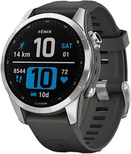 Fenix 7S - Montres GPS multisports connectée haute performance - Silver avec bracelet gris - Boitier 42 mm Silver/Gris 42mm Fenix 7S