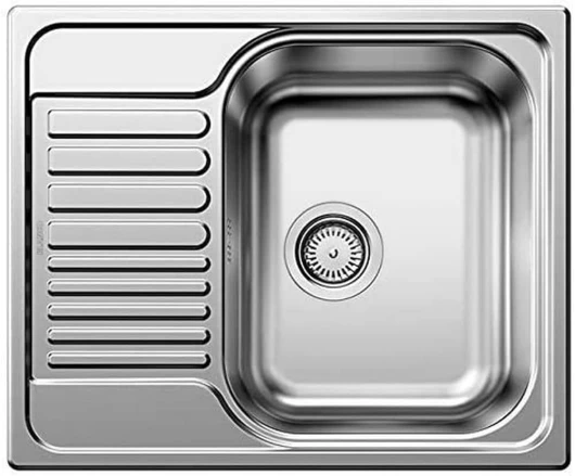 BLANCO Tipo 45 S Mini 516524 Évier de Cuisine Acier Inoxydable Finition Naturelle 1 Pièce Égouttoir court