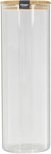 COOK CONCEPT, Bocal Haut en Verre avec Couvercle Joint Silicone 2 litres, Idéal Multifonction, Conservation et Stockage - 40°C / +460°C - Transparent, Passe au Lave Vaisselle 2l