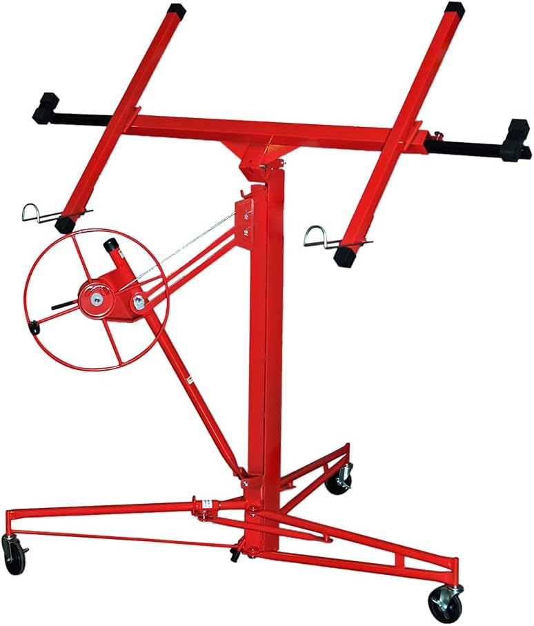 Ikodm - Lève-plaque pliable XXL pour plaques de placoplâtre, hauteur de travail réglable de 140 à 350 cm, largeur de bras de charge max - 290 cm et charge maximale de 68 kg.