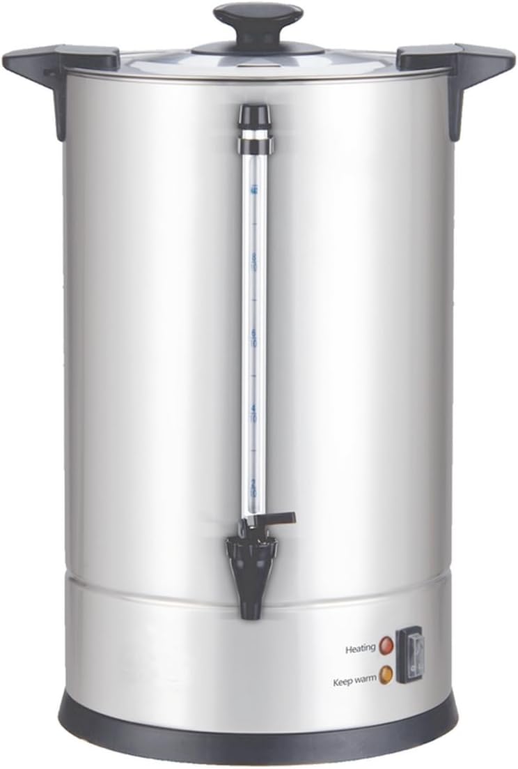 Percolateur à café professionnel - Capacité 13,2 L - 100 tasses - INOX - Filtre en inox - Robinet anti-gouttes