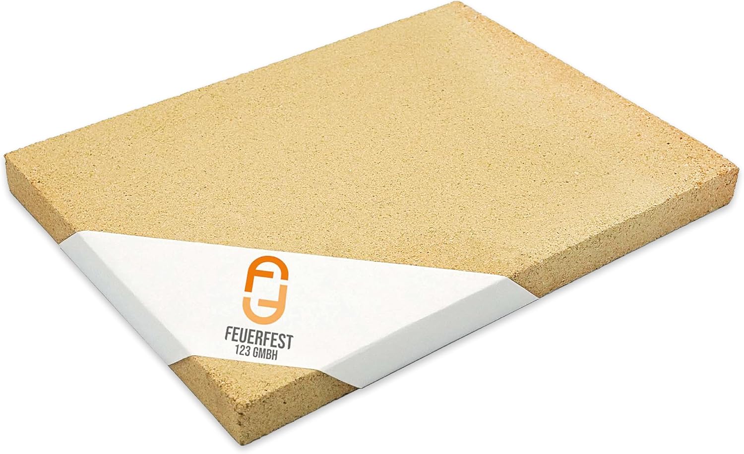 Plaque réfractaire, briques réfractaires comme revêtement de poêles et cheminées, résistant à la chaleur jusqu'à 1400 °C, chamotte pour une accumulation efficace de la chaleur [400x200x25 mm]