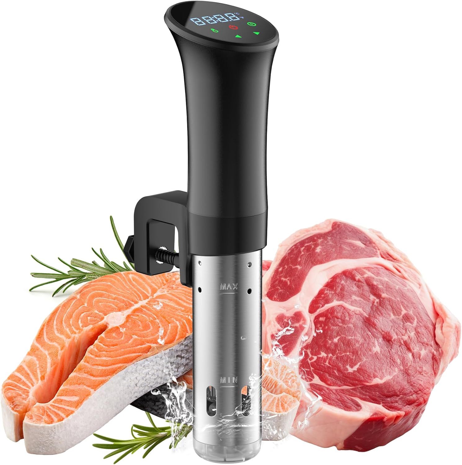 Thermoplongeur Sous Vide, Cuisson Sous Vide de Contrôle Contrôle précis de la température à 0,1 °C, 3D Circulation D'eau D'Immersion de Cuisinière