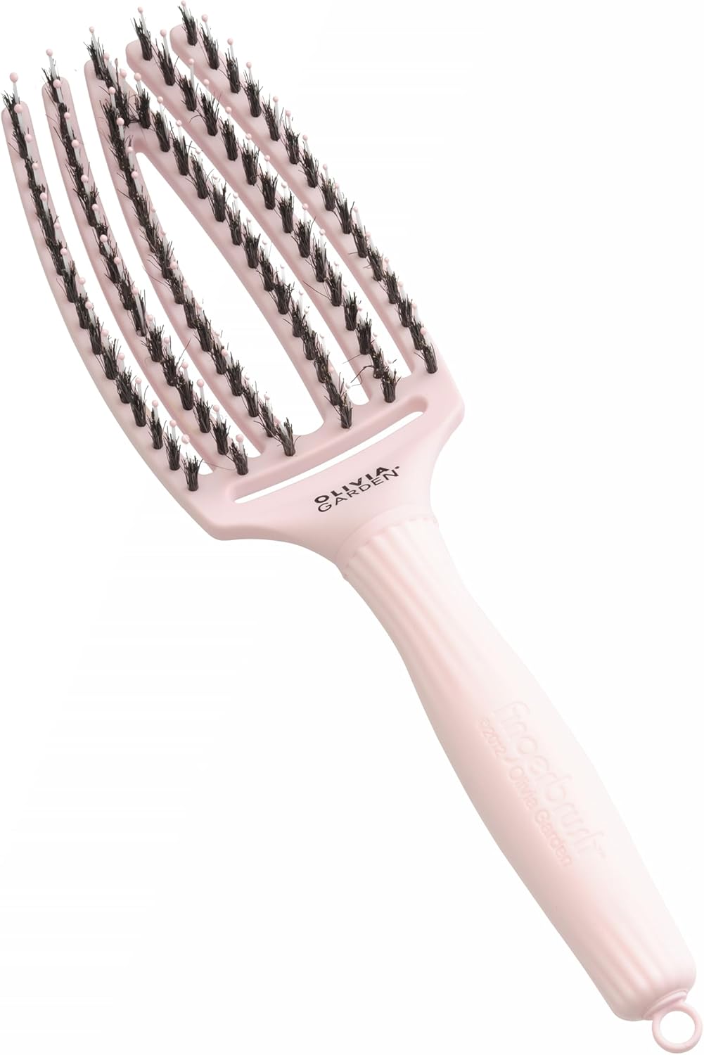 Fingerbrush Care Iconic - Medium -Pastel Pink - Brosse à cheveux démêle et fait de poils de sanglier et de nylon pour une brillance ultime et un coiffage en douceur Medium Pastel Pink
