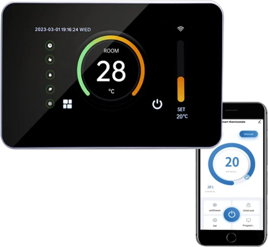 Thermostat WiFi 4,3" IPS TFT écran couleur Affichage programmable Thermostat d'eau Fonctionne avec Alexa Google Home 3A 95~240V AC