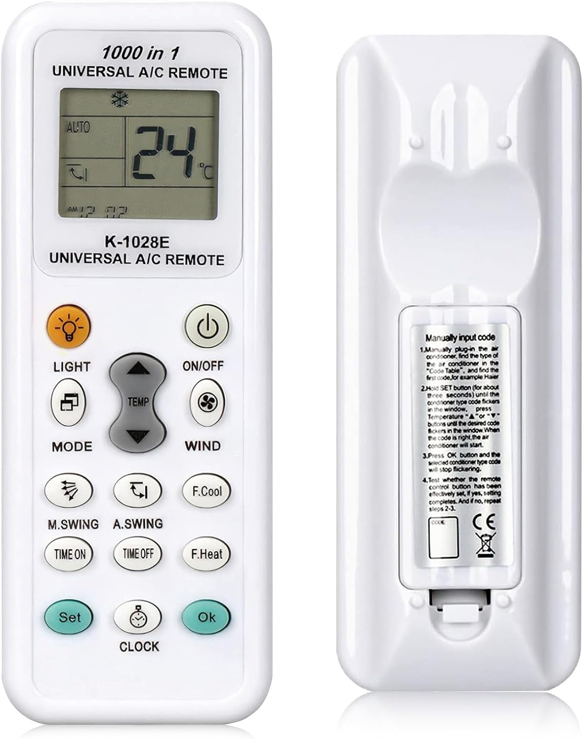 Telecommande Universelle Clim,Télécommande Universelle pour Climatiseur Fujitsu, Samsung, Daikin, Mitsubishi Electric, LG, Hisense, Geepas, Haier, Panasonic, Gree, etc