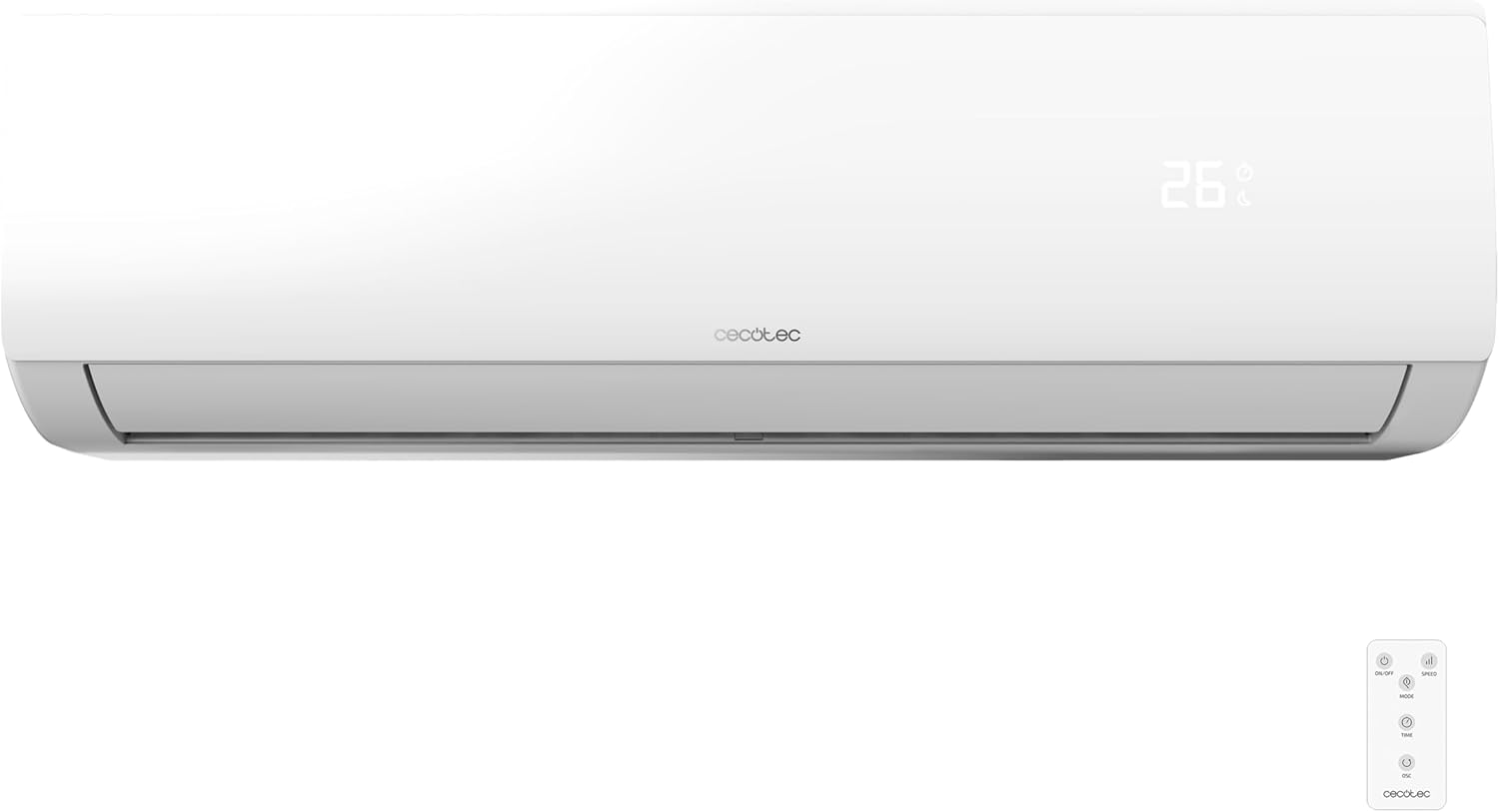 Split Climatisation AirClima 12000 Smartfresh - 12000 BTU, Moteur CC, Pompe à chaleur, Télécommande, Affichage LED, Système Inverter, 5 Modes, 8 Vitesses, Couverture 22 m2 12000 BTU Télécommande