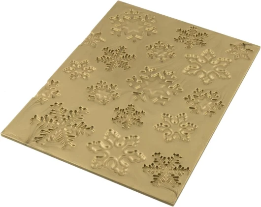 Tapis à gâteau en Silicone Tapis à gâteau BÛCHE SURGELÉE, antiadhésif, paquet de 1 tapis à gâteau, design 3D, 250 x 185 mm, h 6 mm, fabriqué en Italie