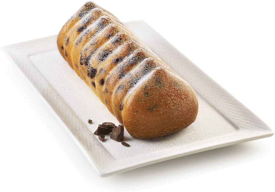 Moule à gâteau en Silicone moderne MERINGA, antiadhésif, paquet de 1 moule avec anneau de sécurité, design 3D, 250 x 90 mm, h 75 mm, volume 1,1 l, fabriqué en Italie