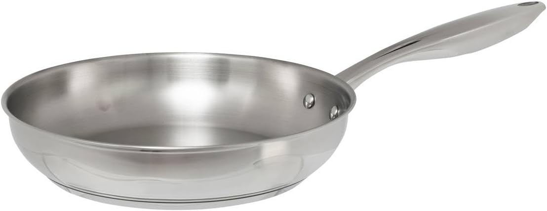 Five - Poêle en INOX Haute qualité D 24 cm Tous Feux y Compris Induction cm Silver