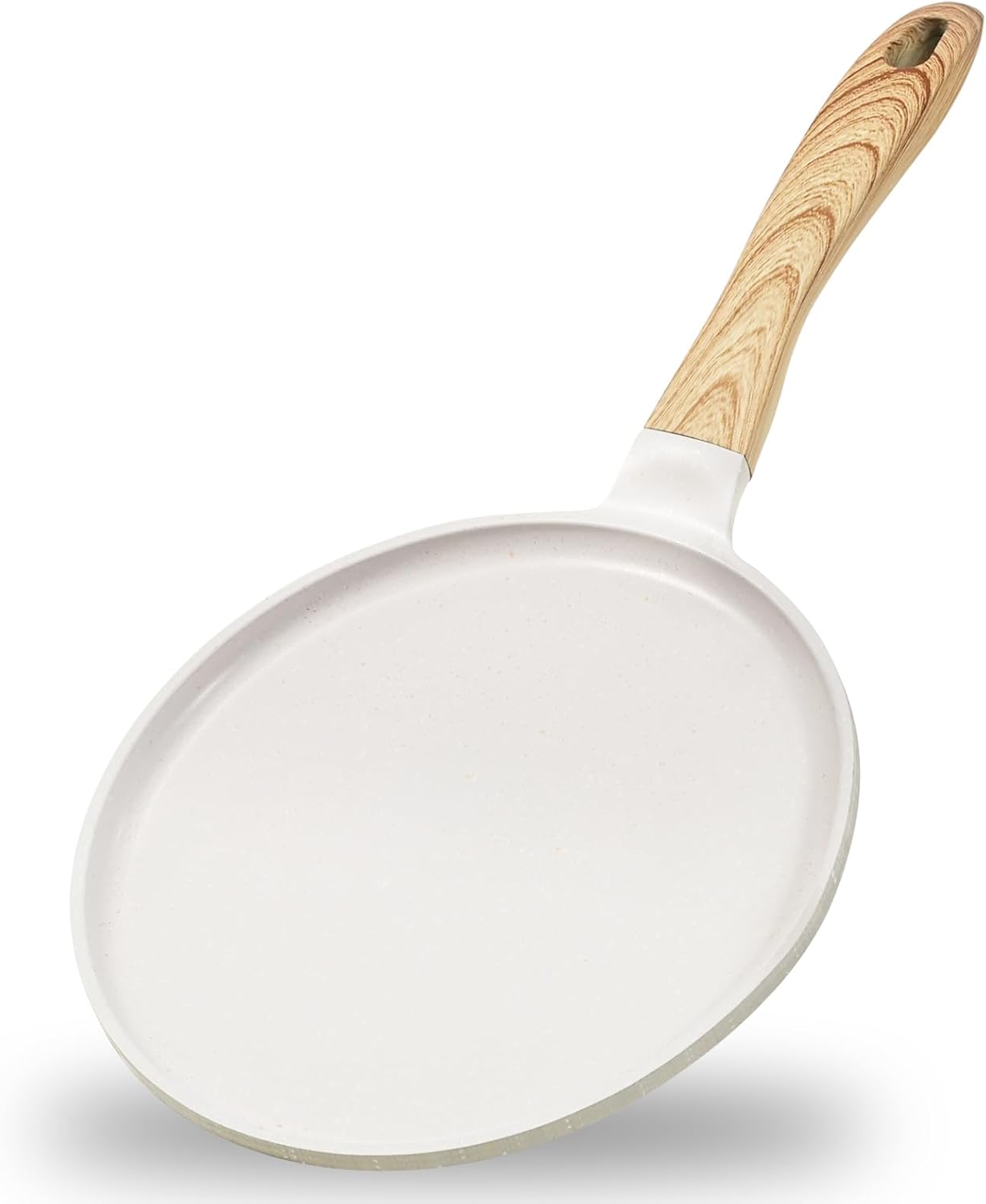 Poêle à Crêpes 24 cm - Crêpière avec Revêtement Antiadhésif - Fonte Aluminium - Tous Feux dont Induction - Sans PFOA - Beige Beige 24CM
