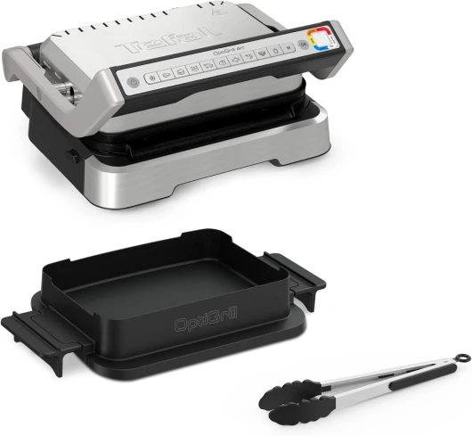 Optigrill 4 en 1, Grill intelligent, fonctions bbq, Four et repas complet, 9 programmes, Mode manuel, Ouverture 180°, 4 personnes, GC776D10