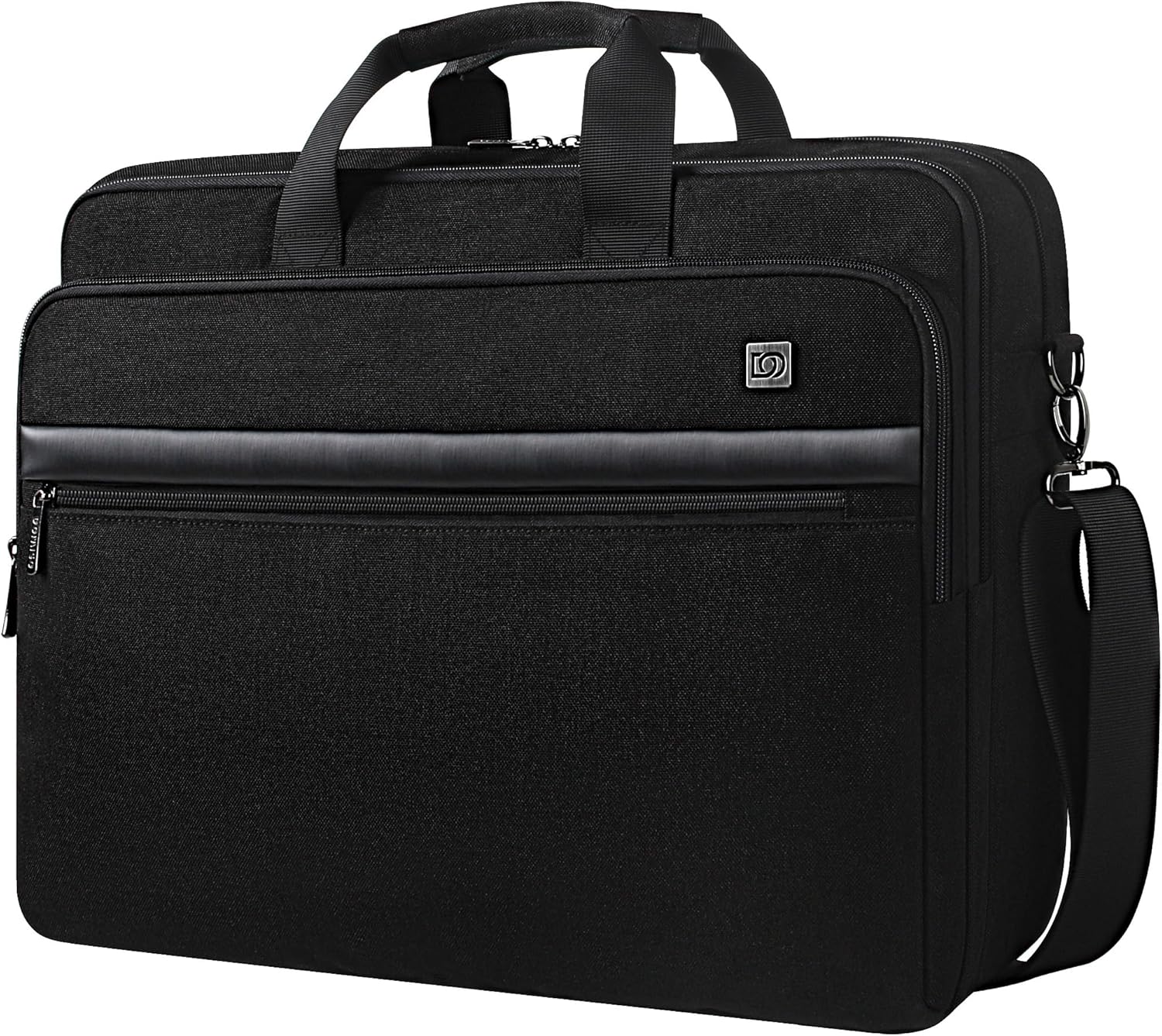 Sac pour Ordinateur Portable 17.3 Pouces - Sacoche Professionnel Noir Compatible MacBook Pro 17", Dell Precision, HP, MSI ，Grande Capacité, Bandoulière Réglable, Protection Antichoc，Noir 17 - 17,3 Pouces Noir