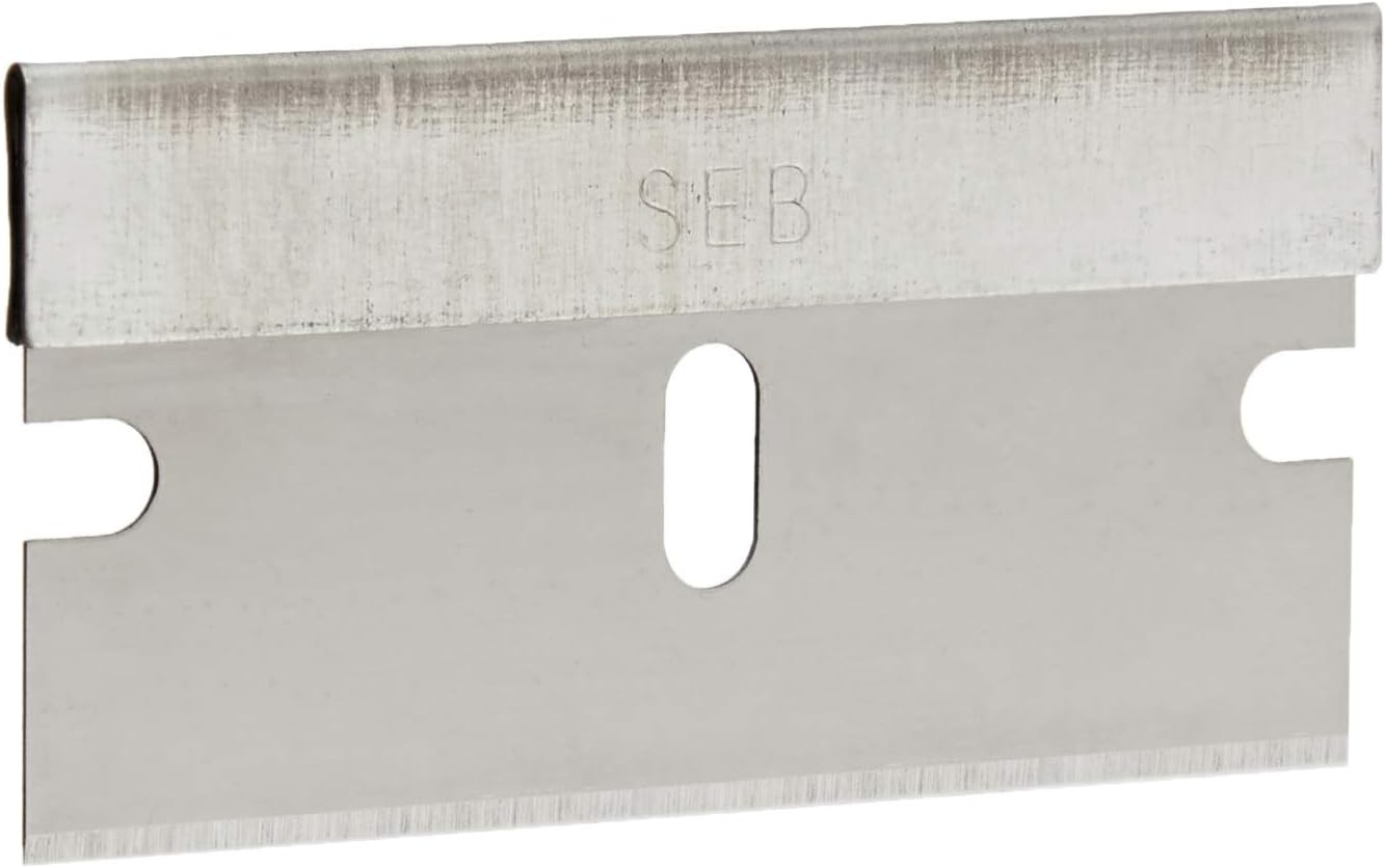 Lot de 100 lames de rasoir à bord unique pour racloir pour Hommes, rangées dans une boîte à large ouverture à rabat 100 unité (Lot de 1)