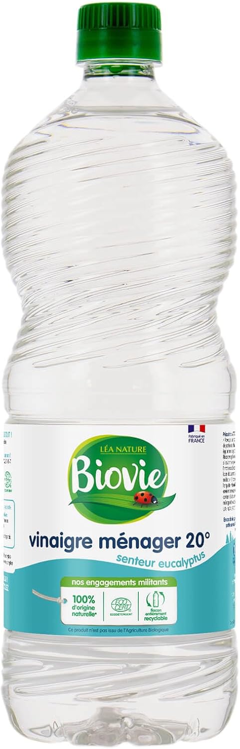 Vinaigre ménager 20°, senteur eucalyptus - éco-recharge 1L